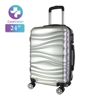 Case Valker 24" Glossy BASS Hard Case ABS+PC TSA Lock Travel Luggage Bag 24 inches (Silver)ase Valke