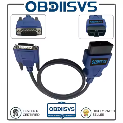 16Pin to 15Pin OBD2 Cable Main Test Cable For NEXIQ USB Link 2/3 Diesel Truck Heavy Duty OBDII Diagn