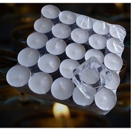 Candle Holder & 100pcs Tealight Candle 4hr Unscented Tealight Lilin Candle Tea light 4hrs