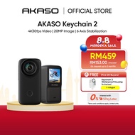 AKASO Keychain 2 - Pocket-Sized Action Camera | 4K30fps Video | 20MP Image | 6 Axis Stabilization | 