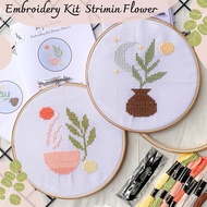 Embroidery Kit Strimin Flower - Paket sulam benang kristik