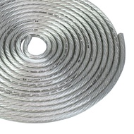 25 FT 4 AWG GA Full Gauge Battery Power Cable Ground Wire Clear Silver OFC Copper