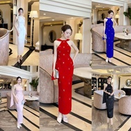 SIZE>60KG BODY DRESS WITH STONE COLLAR