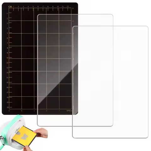 3Pcs Die Pads Set 6 x 9 With Magnetic Shim with Card Size Grids Acrylic Cutting Pads for Die Cutting