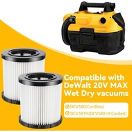 2 Pack DCV5801H DCV581H Vacuum Replacement Filter for DeWalt 20V MAX Battery Wet Dry Shop HEPA Vacuu
