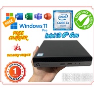 🇲🇾【CHEAPEST PC】HP ProDesk 400 G3 Mini PC | Intel Core i3 6th Gen | Windows 10 / 11 Pro | Used Mini P