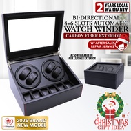 4-Slot Bi-directional Rotation Watch Winder with 6 Additional Storage Automatic Watch Winder