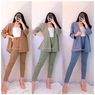 AURORA SET - Aurora 2-in-1 Scuba Blazer Set Premium Outer + Pants Set