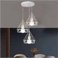 1 set. Minimalist hanging lamp with diamond lamb. Quality, shatterproof decorative aesthetic lamp.