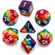 7-Die Rainbow Dice DND Polyhedral Dice Sets for Dungeons and Dragons Role Playing Game