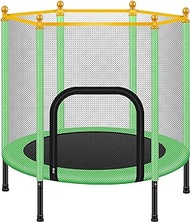 JJ JUJIN 4.5 FT Trampoline for Kids 55“ Trampoline with Safty Enclosure Net Indoor&amp;Outdoor Trampoline for Toddlers Ages 3-8