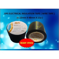 OPS ELECTRICAL INSULATION TAPE 0.12mm x 48mm x 11Yard BLACK WIRE TAPE