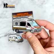 Singapore Civil Defence SCDF Ambulance Emergency Response Enamel Metal Pin Badge - Military Gift or 
