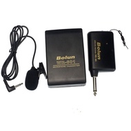 Mini Wireless FM Transmitter Microphone Receiver Lavalier Lapel Clip Mic System (Color: Black)