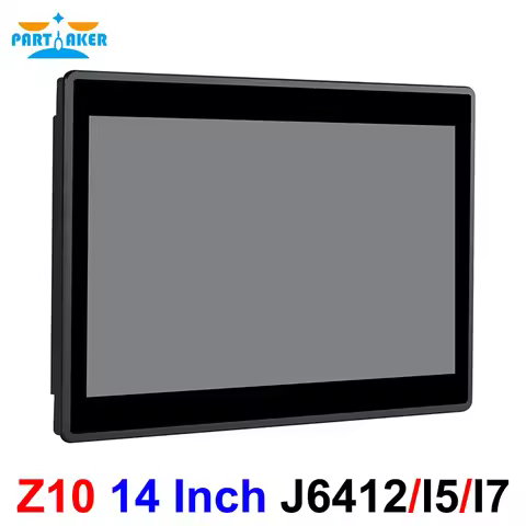 Partaker 14 Inch IP65 Industrial Panel PC I7 6500U I5 6200U J6412 Win10 HD 2 x LAN 3 x COM Capacitiv