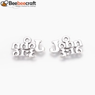20pcs style Alloy Pendants John 3:16 Lead Free and Cadmium Free Antique Sier 18.5x13x1mm Hole: 2mm