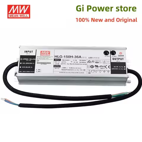 HLG-150H 150W Constant Voltage Current LED Driver HLG-150H-12/24/36/48/54 HLG-150H-12A/24A/36A/42A/4