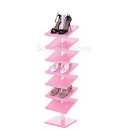 7-Layer Condo Shoe Rack Pink (Condo Shape)