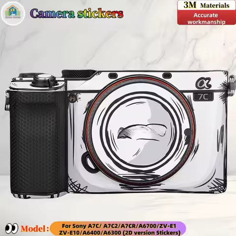For Sony A7C/A7C2/A7CR/A6700/ZV-E1/ZV-E10/A6400/A6300 2D version Camera stickers, DIY skin,protectiv