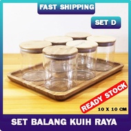 Balang Kuih Raya Bekas Kuih Raya Set 6 PCS Balang Kuih Raya dan Dulang Balang Biskut Raya Balang Kuih Raya Cantik