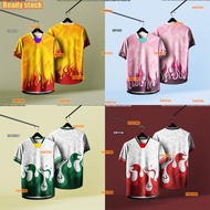 【 Free jersey Custom name 】T-SHIRT FLAME DESIGN NFL COLLAR PLAIN, PRINTED DESIGN T-SHIRT SIZE S-XL