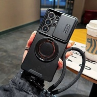 Military Sliding Window Invisible Bracket With Lanyard Suitable For Samsung S26 S25 S24 S23 Ultra A5