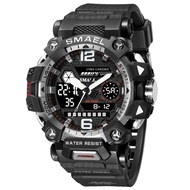 SMAEL Dual Display Men Watches Waterproof Sports Watch Military Man Alarm Stopwatch Quartz Wristwatc