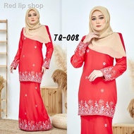 ✣❡☇Kurung Moden Sulam 100% Exclusive Corak Menarik Baju Pahang Riau Baru (RS)