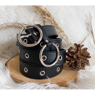 Cleya Ring Belt / Double Ring Belt / Women's Belt / Korean Grunge Ring Belt