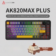 Ajazz AK820 MAX Plus 8000mAh Tri Mode Wireless Mechanical Keyboard Hot Swappable RGB Silent Personal