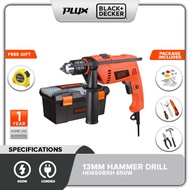 BLACK & DECKER HD650BXH 650W 13mm Hammer Drill With 100pcs Accessories (HD650BXH, HD650)