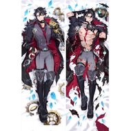 Genshin Impact Wriothesley 2WAY Hugging Body Pillow Case Anime Game Pillow Cushion Cover Otaku Waifu