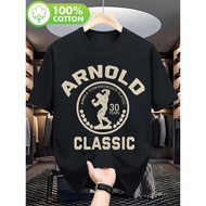 Men's Arnold Schwarzenegger Signature T-Shirt - Iconic Bodybuilding Logo & 1970-1990 Vintage Design,