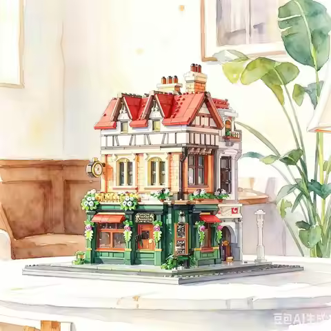 3266pcs MOC- NEW CITY Street Corner MOC-Streetview Tudor Model Building Block Bricks Set Toys Christ