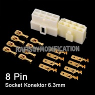 8pin 6.3mm Socket Connector Cable Socket Connector