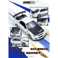 INNO 1:64 TOP SECRET R34 GT-R White Diecast Model Car