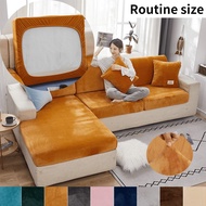 Oyzoce Velvet Sofa Seat Cushion Cover 1/2/3/4 Seater L Shape Universal Back Cushion Cover Thickening Elastic Plush Anti Slip Couch Covers Pets Kids Furniture Protector Sofa Covers for Living Room High Grade Decoration