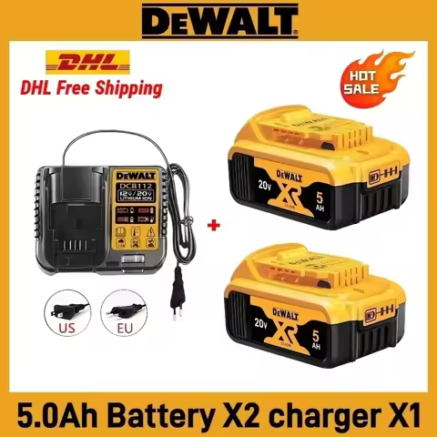 100% Genuine Dewalt 20V Battery, 5AH 6AH 9.0AH Rechargeable Lithium Ion Battery, Dewalt DCB200 Power