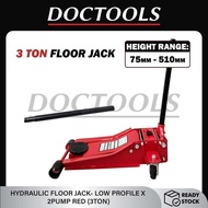 HYDRAULIC FLOOR JACK- LOW PROFILE 2 PUMP 3TON/ HEAVY DUTY HYDRAULIC SERVICE GARAGE JACK/ BUAYA JEK K