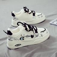 2025 White Shoes Women's Shoes Sports Dad Shoes Thick-Soled Shoes