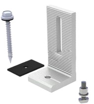 L Feet Metal Sheet (อุปกรณ์ติดตั้งจับยึกราง L Feet 80 mm สำหรับเมทัสชีส) 10-100ตัว