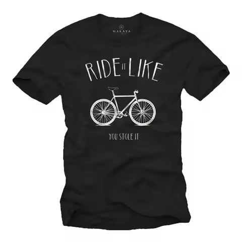 Cool Bike Men's T-Shirt with Fixie - Men's Road Bike Biker Bicycle Jersey