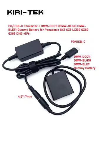 PD USB-C+DMW-DCC11 DC Coupler BLG10 BLE9 Dummy Battery for PANASONIC Lumix ZS99 FMARKII DMC GF3 GF5 