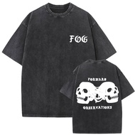 23 Printed Grave Forward new Men's Combat T-Shirt Pulled Washed From Skeleton T-Shirt 2025 Retro Tri