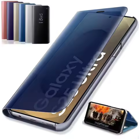 Luxury Case For Samsung Galaxy S25 S24 S23 S22 S21 Note 20 Ultra S20 Plus S23 S21 FE 5G Mirror Leath