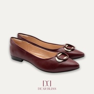 Isabella Burgundy Pointed Toe Flats