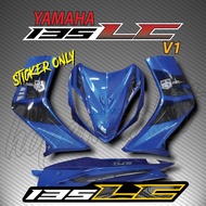 STRIPE MOTOR YAMAHA LC135 V1 2022 DESIGN (160) CUSTOM BODY STICKER ( READY STOCK )