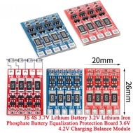 1-5Pcs 3S 4S 3.7V Lithium Battery 3.2V Lithium Iron Phosphate Battery Equalization Protection Board 