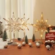 Christmas Tree Top Star Glowing Five-pointed Star Christmas Atmosphere Decoration Christmas Tree Sta