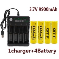 New.Batería de iones de litio GTF 18650 Original, linterna recargable 18650, 3,7 V, para Linterna   cargador B